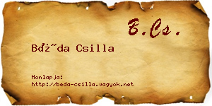 Béda Csilla névjegykártya