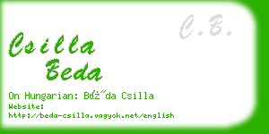 csilla beda business card